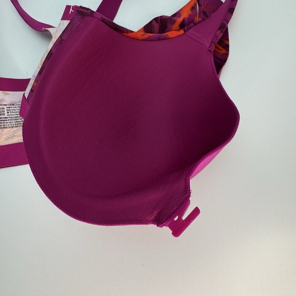 Victoria Secret On Point Sweat Sport Bra Padded Front Zip Wire Mulit-Color 38DDD - Picture 7 of 16